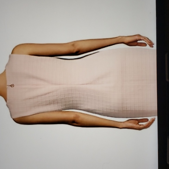 TOMMY HILFIGER CLASSIC SHEATH DRESS BLUSH PINK WITH GOLD BUTTONS SZ 6 - Picture 2 of 15